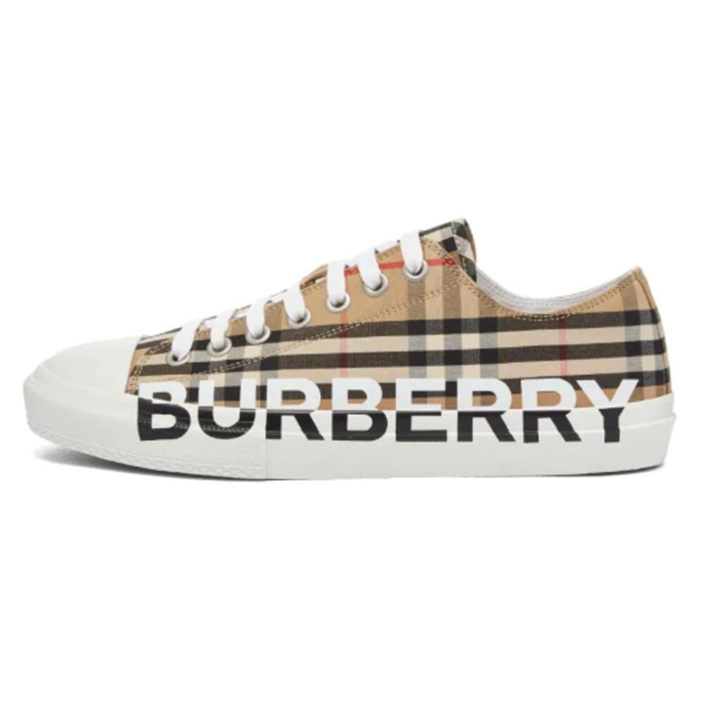 Burberry Archive Beige Logo Check Larkhall Sneakers 43/ Size 10 - Picture 14 of 14